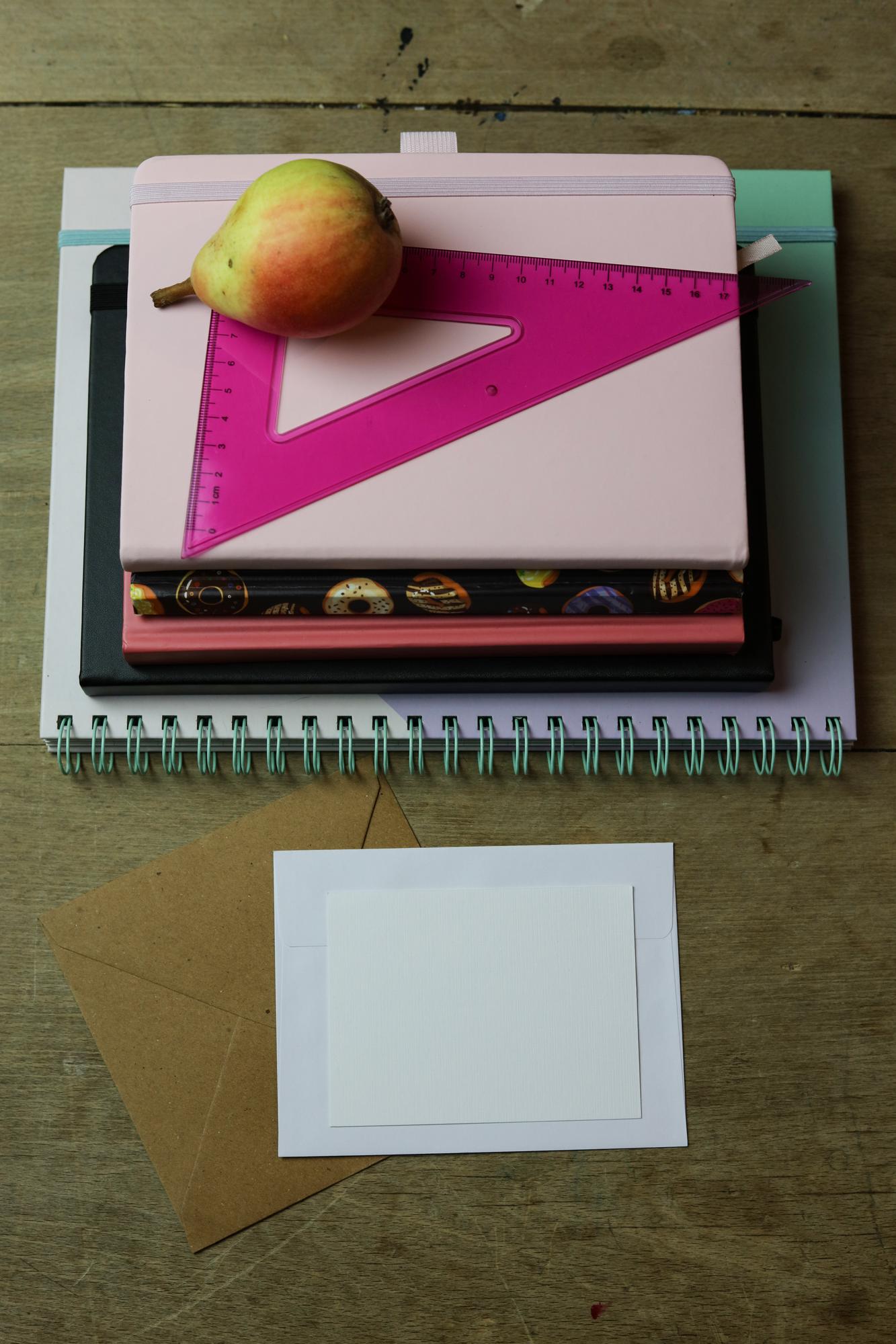 Compact collage of course materials and a hoop